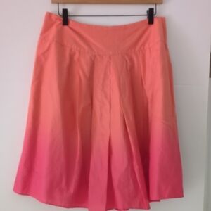 St. John's Bay Elegant Ombre Pink A Line Pleated Office Or Bruch Skirt Size 14